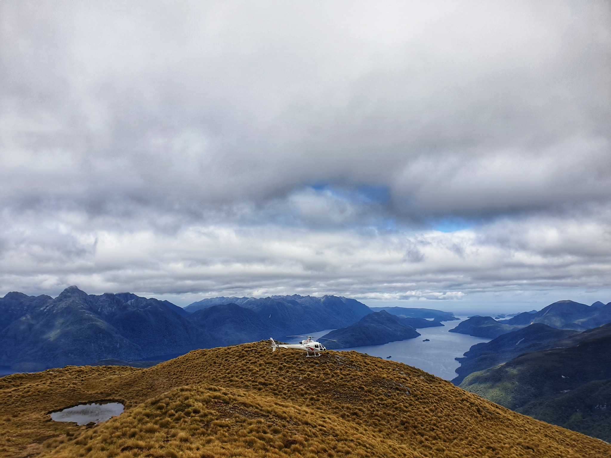 Stellar views across Fiordland from above 